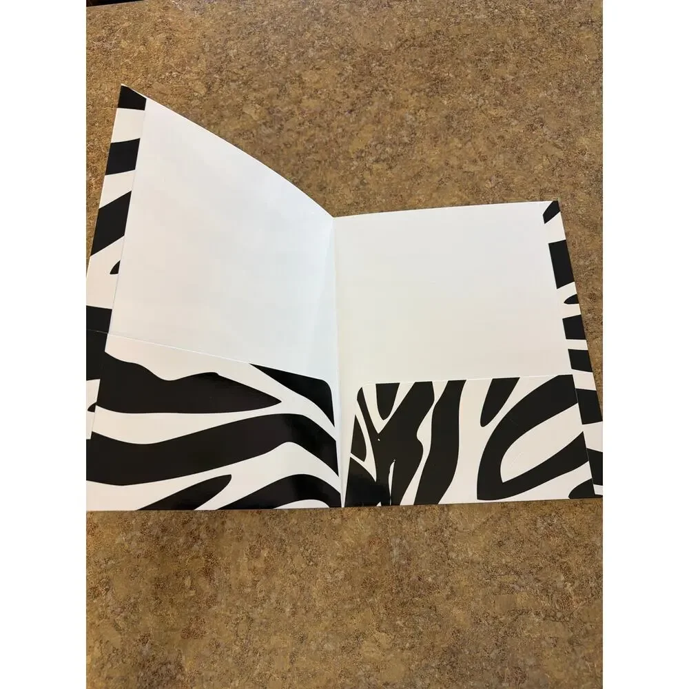 Zebra Print Folders